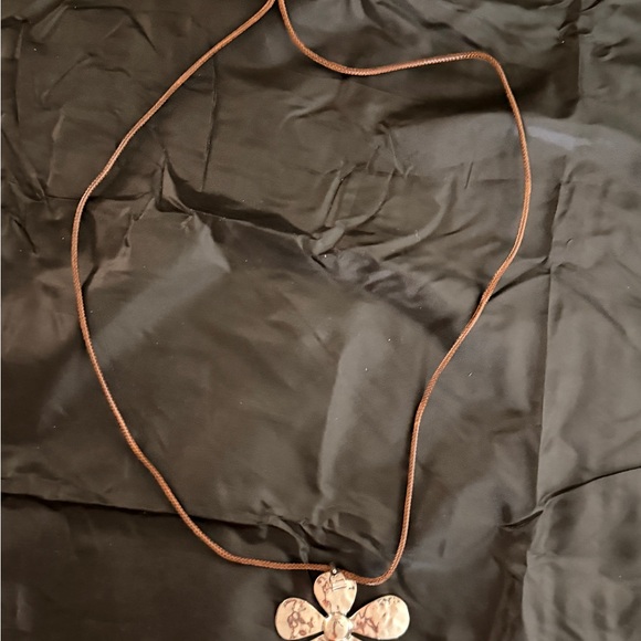 Silver Flower Pendant Necklace - Picture 2 of 2